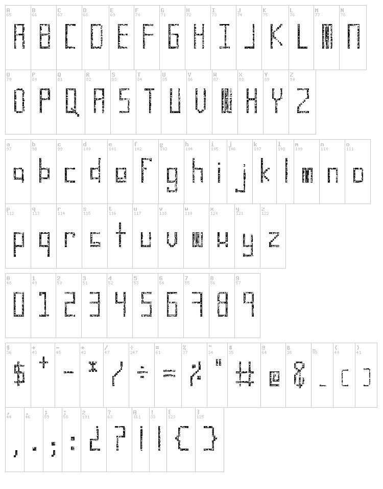 Cuadro, cuadro cuadro! font map